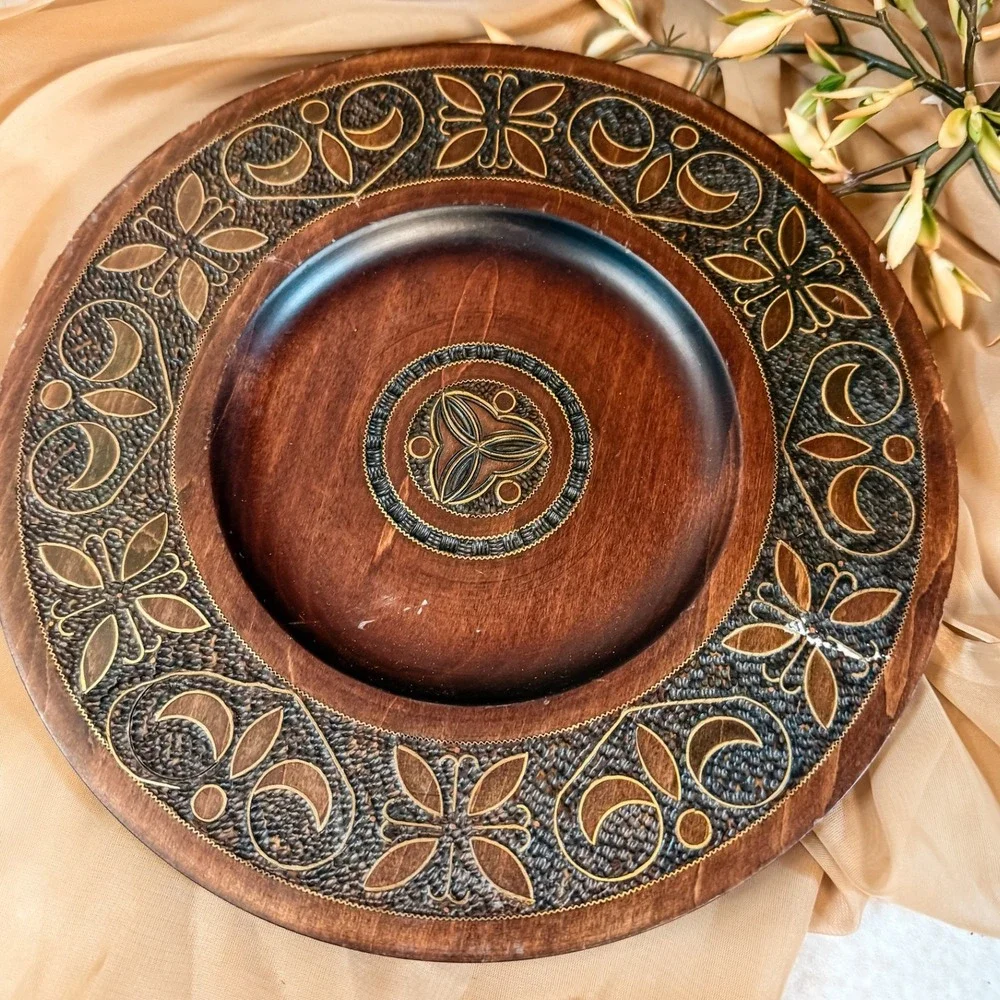 Vintage Polish‎ Hand Carved Plate